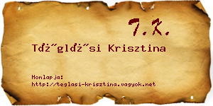 Téglási Krisztina névjegykártya