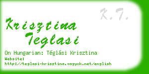 krisztina teglasi business card