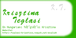 krisztina teglasi business card